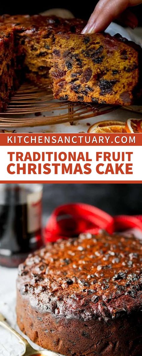 Best Christmas Fruit Cake Recipe, Dark Fruitcake Recipes Christmas, English Christmas Cake, Fruit Cake With Brandy, Christmas Fruit Cake Recipe Traditional, Fruit Cake With Rum, Fruitcake Recipes Traditional, Best Plum Cake Recipe, Moist Christmas Cake Recipe