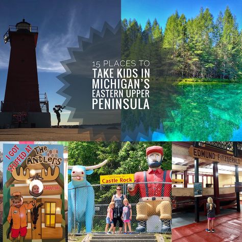 Michigans Upper Peninsula Things To Do, Michigan Travel With Kids, Michigans Upper Peninsula, Michigan Upper Peninsula, Upper Peninsula Michigan Road Trips, Eastern Upper Peninsula Michigan, Michigan Upper Peninsula Road Trip, Lower Peninsula Michigan Travel, Michigan Family Vacation