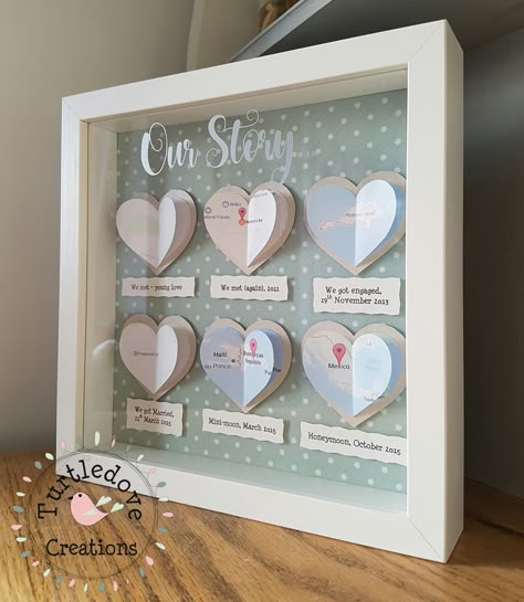 Personalised map heart frame, our story, anniversary gift, special moments Anniversary Special Ideas, Anniversary Cricut Gift Ideas, Anniversary Box Ideas, Cricut Anniversary Gifts, Anniversary Frame Ideas, Anniversary Crafts, Map Heart, Anniversary Gift Diy, Anniversary Frame