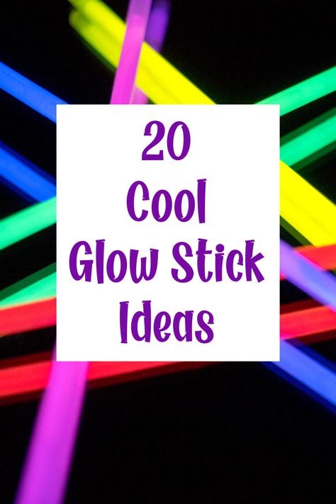 20 Cool Glow Stick Ideas Glow Sticks In Water, Fun Things To Do With Glow Sticks, Glow Stick Hacks, Glow Stick Centerpiece, Preschool Glow Stick Activities, Glow Sticks In Balloons, Glow Stick Halloween Crafts, Glow Stick Trunk Or Treat, Glow Stick Ideas For Halloween