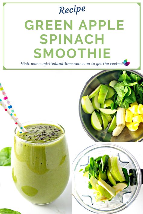 Mean Green Smoothie, Banana Spinach Smoothie, Green Apple Smoothie, Pineapple Banana Smoothie, Spinach Smoothie Recipes, Smoothie Benefits, Ginger Shots, Nutrient Dense Smoothie, Banana Apple Smoothie