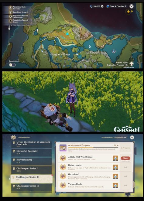 Go to this spot in Qingce Village and find this Unusual Hilichurl. It will not attack you unless you hit first. After defeating him, you get an achievement plus 5 primogems! Genshin Impact Achievement, Genshin Hidden Achievements, Farming Guide, Owl House, I Laughed, Anime, Art