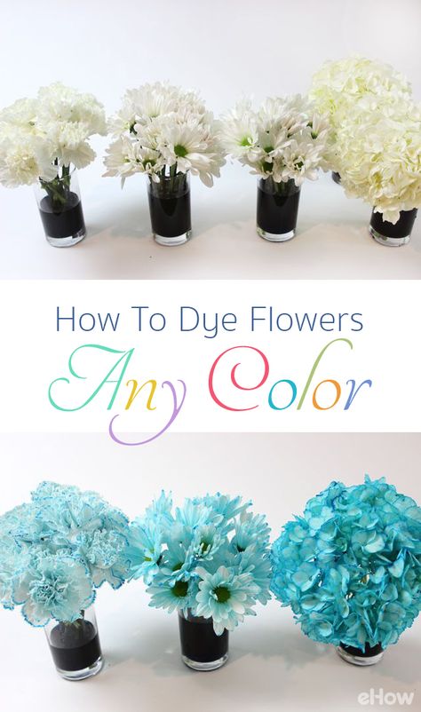 How To Dye Artificial Flowers, How To Dye Flowers, Fake Flowers Diy, Flower Dye, Dyed Flowers, Small Garden Landscape, Diy Dye, Dye Flowers, Faux Flower Arrangements