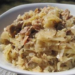 Kapusta - Allrecipes.com Kapusta Recipe, Sauerkraut Uses, Sauerkraut Benefits, Sauerkraut Meals, Sauerkraut Dishes, Crockpot Sauerkraut, Sauerkraut Sandwich, Sauerkraut Casserole, German Sauerkraut