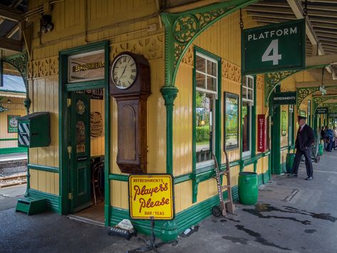 Train Station Architecture, East Grinstead, Heritage Railway, National Railway Museum, Old Train Station, Train Theme, Train Room, Sussex England, Train Depot