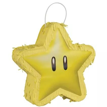 Super Star Mini Pinata Decoration, 6.5in - Super Mario Mario Pinata, Super Mario Brothers Birthday Party, Super Mario Brothers Party, Super Mario Brothers Birthday, Mario Brothers Birthday Party, Mario Theme, Star Pinata, Super Mario Bros Birthday Party, Lego Mario