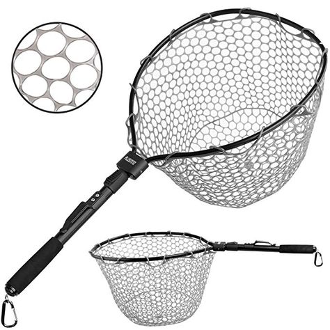 Amazon.com : PLUSINNO Fly Fishing Net Fish Landing Net, Trout Bass Net Soft Rubber Mesh Catch and Release Net(27") : Gateway Fishing Line Spooler, Crappie Lures, Kayak Fishing Accessories, Fly Fishing Net, Catch And Release, Fly Fishing Gear, Fishing Rods And Reels, Fly Fishing Rods, Crappie Fishing