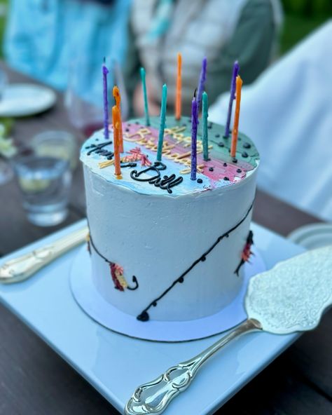 A little fly fishing cake for your summer birthday! #hankandsylvies Fly Fishing Birthday Cake, Fishing Birthday Cake, Fish Cake Birthday, Fishing Cake, Fishing Birthday, Themed Birthday Cakes, Fish Cake, Fishing Theme, Summer Birthday