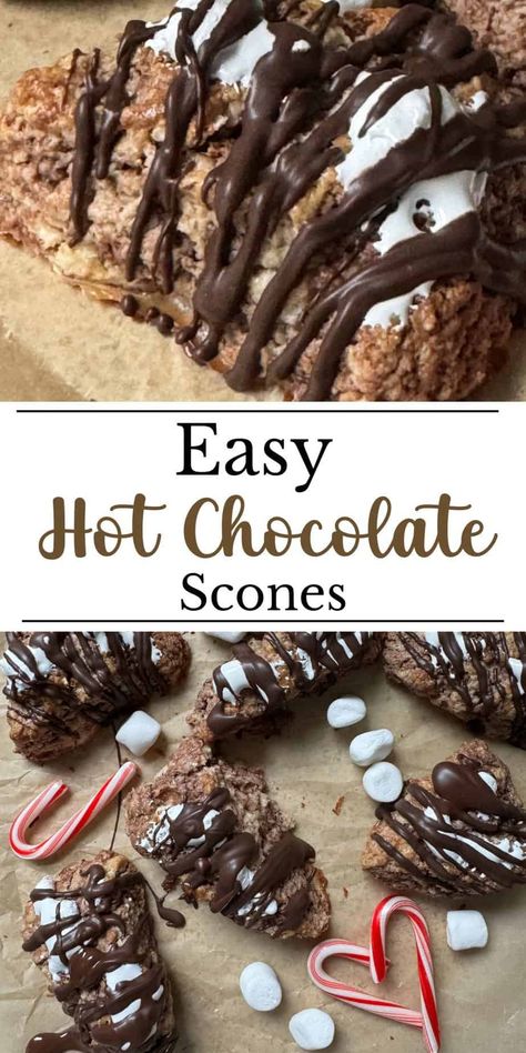 Easy Hot Chocolate Scones Christmas Scones, Chocolate Scones Recipe, Easy Hot Chocolate, Chocolate Bread Recipe, Oat Scones, Breakfast Scones, Fall Recipes Pumpkin, Chocolate Scones, Scones Recipe Easy