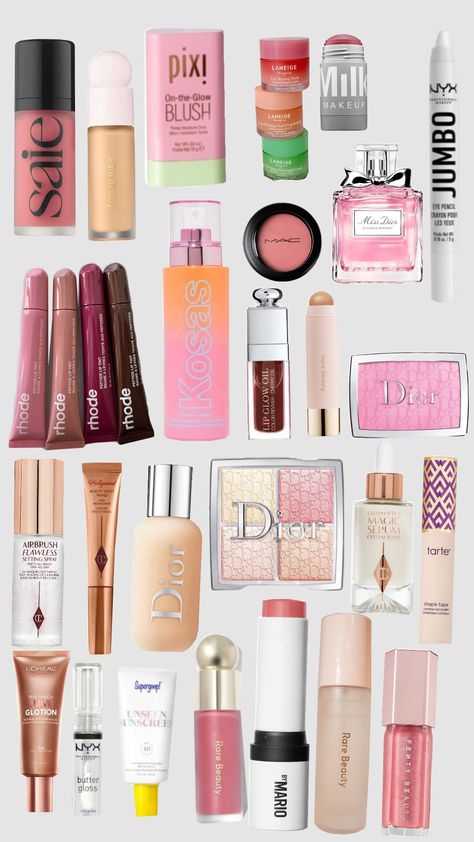 makeup 🛍💄 Makeup Christmas List, Makeup Collection Aesthetic, Background Skincare, Makeup Therapy, Dream Vanity, Collection Aesthetic, Girly Christmas Gifts, Makeup Christmas, Bday Wishlist