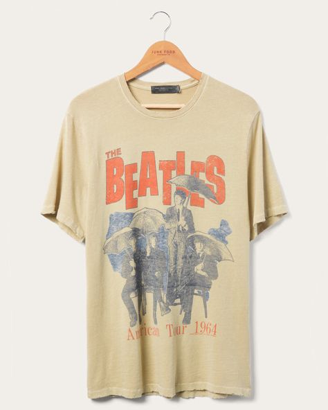 Women's | Junk Food Clothing Womens Vintage Tees, Vintage Shirt Design, Beatles Shirt, Beatles Tshirt, Beatles Fans, Vintage Band Tees, Food Clothes, Music Tees, Graphic Tees Vintage