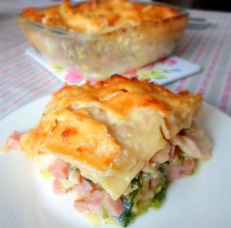 Chicken and Ham Lasagna Ham Lasagna, British Foods, Recipes For Diabetics, English Recipes, British Recipes, Chicken Ham, Lasagne Recipes, Cooking Pumpkin, The English Kitchen