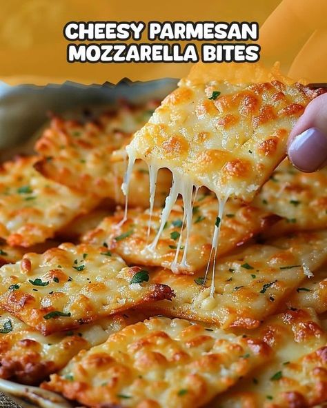 Cheesy Baked Parmesan Mozzarella Bites, Cheese Parmesan Mozzarella Bites, Cheesy Finger Foods, Cheesy Parmesan Mozzarella Bites, Food Recipes Cookies, Parmesan Bites, Mozzarella Bites, Nigella Lawson Recipes, Grandma Cooking