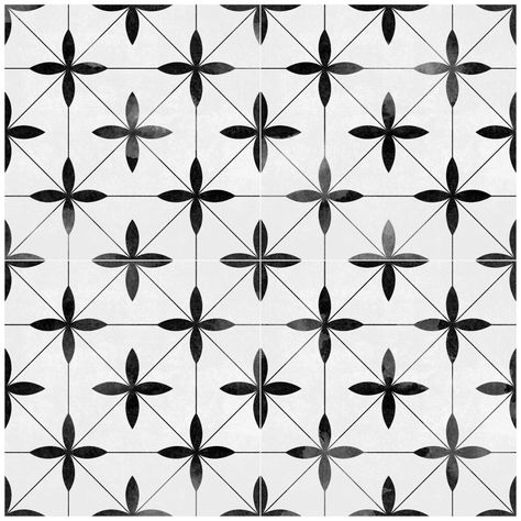 Pattern Tiles - Black & White - GOLD COAST TILE STORE - NERANG TILES - LARGEST RANGE OF FLOOR & WALL TILES White Tile Texture, Traditional Tile Design, Black Tile Bathrooms, Brick Look Tile, Encaustic Tiles, Dark Tile, Pattern Tiles, Interior Tiles, Pattern Tile