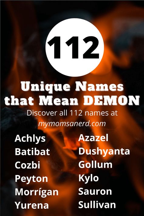 Male Demon Names And Meanings, Names That Mean Demon, Demon Last Names, Demon Names Female List, Demon Names Male, Demon Names And Meanings, Demon Male Art, Demons Names, Female Demon Names