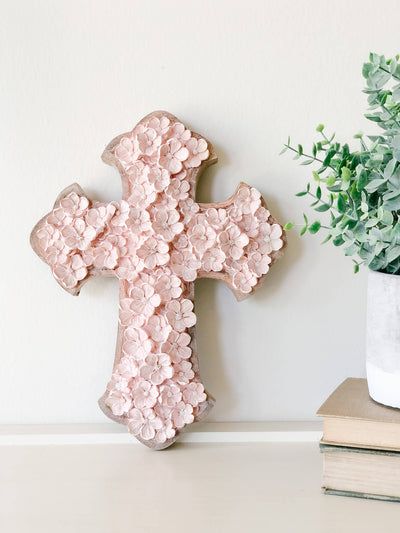 Catholic Wall Decor, Catholic Home Decor, Catholic Home, Catholic Cross, Wall Cross, Home Altar, Floral Cross, Crosses Decor, Christian Decor