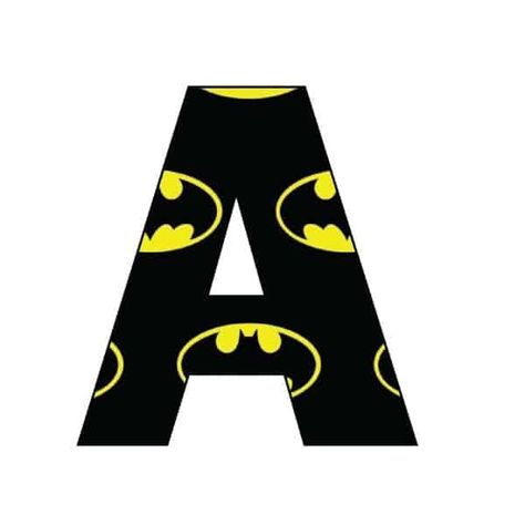 Batman Alphabet Letters Printable, Batman Letters Alphabet, Batman Graduation, Batman Letters, Superhero Party Decor, Batman Name, Diy Bag Painting, Superhero Party Invitations, Superhero Alphabet