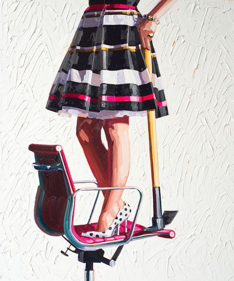 See pictures from Kelly Reemtsen's new exhibit, "Smashing." Kelly Reemtsen, David Klein, Gender Bias, Navy Handbag, Out Of Place, Modern Art Paintings, Illustration Photography, Feminist Art, Contemporary Modern Art