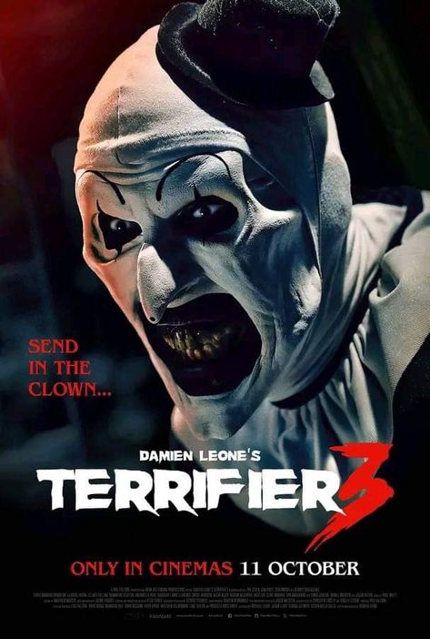 English Horror Movies, The Terrifier, Art The Clown, Send In The Clowns, Movies And Series, The Clown, 2 Movie, The Martian, Drama Movies