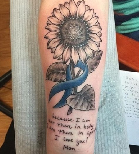 Sunflower Tattoo With Quote, Grayscale Tattoo, Tattoo With Quote, Sunflower Tattoo Ideas, Sunflower Tattoo Simple, Sunflower Tattoo Sleeve, Sunflower Tattoo Shoulder, Tattoo Unique, Ribbon Tattoos