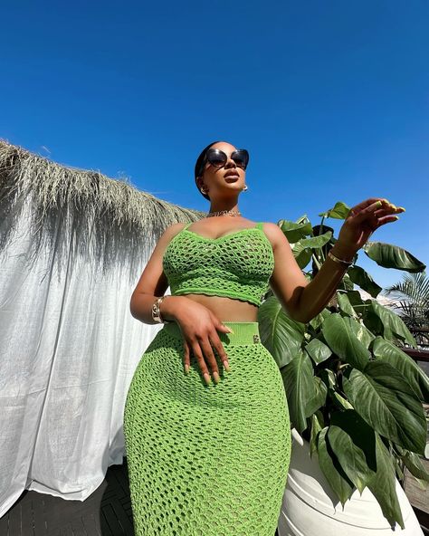 Achieving goals may not help you find the purpose of life, but knowing your purpose can help you achieve your goals. When you truly know… | Instagram Mihlali Ndamase, Mihlali Ndamase Instagram, Achieving Goals, Crochet Skirt, Crochet Vest, Achieve Your Goals, Summer Crochet, Black Women Hairstyles, Beach Outfit