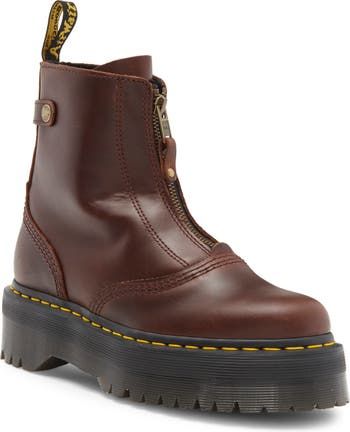 Dr Martens Jetta, Platform Boots Women, Leather Boot, Platform Boots, Pull Tab, Dr. Martens, Leather Boots, Dark Brown, Womens Boots