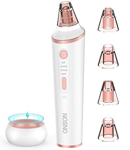 Upgrade Blackhead Remover Vacuum,ONSON Pore Vacuum Facial Pore Cleanser Electric Acne Comedone Extractor Kit with 4 Adjustable Suction Force for All Skin(Wirelessly Charge) 32.97 ✔Upgrade Blackhead Remover Vacuum：Blackhead remover and pore vacuum Face vacuum pore cleanser is designed with 4 Suction Level for a variety of skin types. 4 Replaceable Suction Heads for different skin con... Face Vacuum, Blackhead Extractor Tool, Pore Vacuum, Comedone Extractor, Mini Hair Straightener, Blackhead Vacuum, Clean Blackheads, Extractor Tool, Laser Hair Removal Device