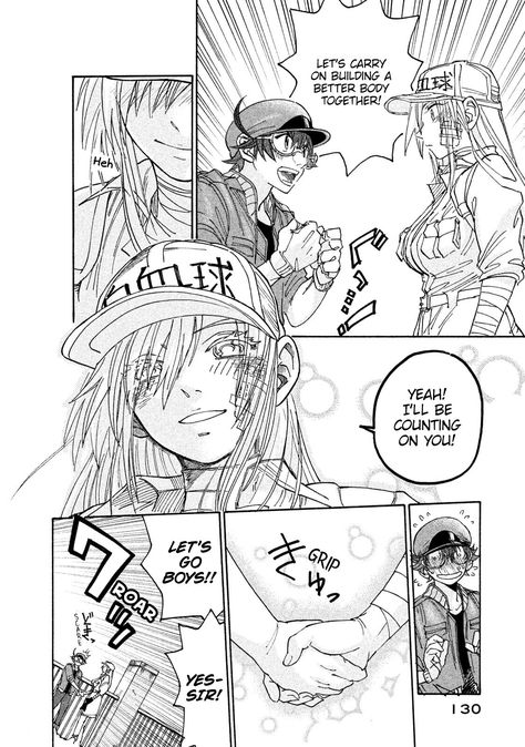 Cells at Work BLACK, Vol 1, Chapter 5, Page 30 - so cute!! Cells At Work Code Black, Cells At Work, Code Black, Haikyuu Manga, Manga Panels, Detroit Become Human, Manga Pages, Wall Deco, Manga Illustration