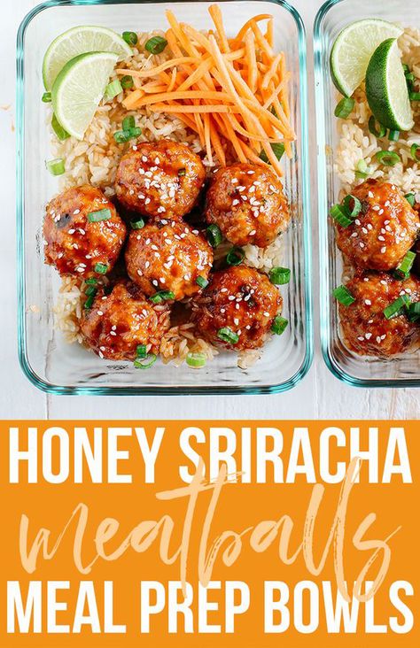 Glazed Meatballs, Healthy Lunch Meal Prep, Prep Bowls, Easy Healthy Meal Prep, Bowl Food, Prepped Lunches, Meal Prep Bowls, Health Dinner Recipes, Fun Easy Recipes