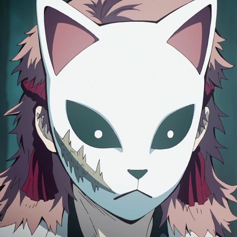 Kitsune Mask, Glitter Icons, Warrior Spirit, Wallpaper Animes, Cat Mask, Anime Profile, Dark Anime, Kimetsu No Yaiba, Slayer Anime