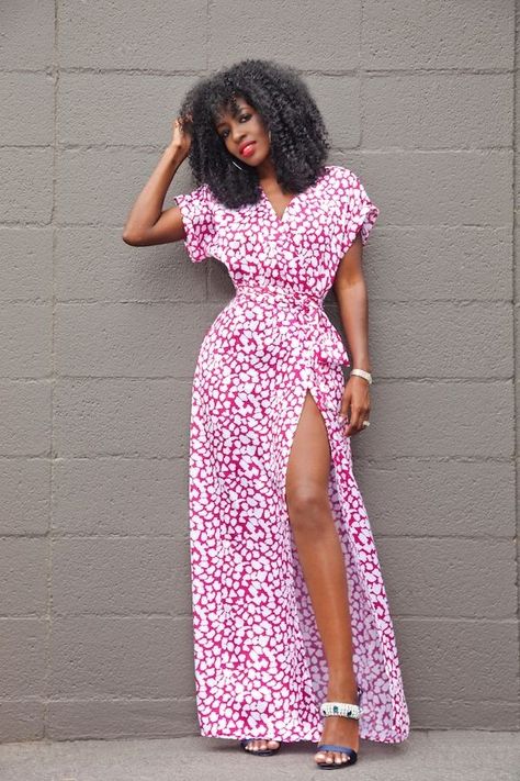 Style Pantry, African Maxi Dresses, Wrap Maxi Dress, Classy Dress Outfits, Simple Dress, African Print Fashion Dresses, Looks Street Style, African Clothing Styles, African Design Dresses