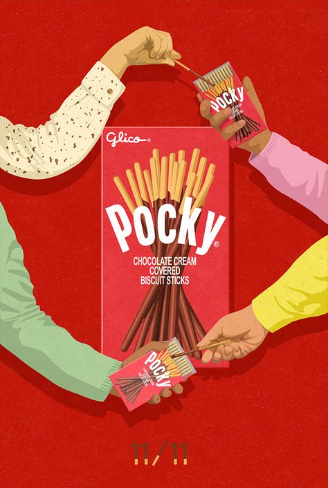 John Holcroft, Ad Poster Design, Event Poster Design Inspiration, Pocky Sticks, Contest Poster, Copywriting Ads, Food Wall Art, Promotional Poster, Ad Poster