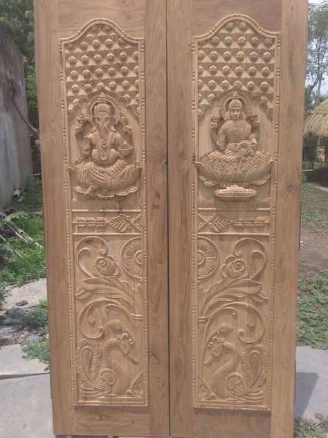 Dabal Door Design Wood Modern, Dabal Door, Main Door Design Photos, Latest Door Designs, Pooja Door, Puja Mandir, Pooja Door Design, Arch Designs, Flush Door Design