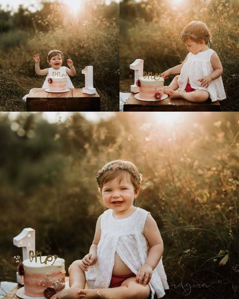 First Birthday Cake Smash Photoshoot Outdoor, Outdoor Boho Cake Smash, First Birthday Smash Cake Photoshoot Outside, First Birthday Cake Smash Outdoor, First Bday Pics, Outdoors Cake Smash, Simple First Birthday Photoshoot Outside, Cake Smash Photoshoot Outdoor, Diy Cake Smash Photoshoot Outdoor