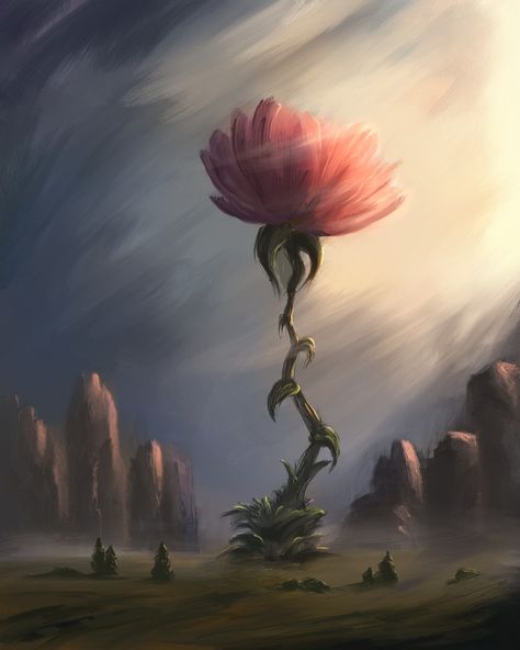 Flower giant fantasy dramatic art drawing painting illustration sketch design Fantasy Flower Concept Art, Dramatic Illustration, Dramatic Art, Giant Roses, Roman 1, Rose Illustration, Dramatic Arts, Indie Art, Giant Flowers