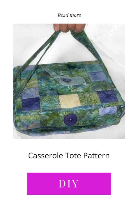 A casserole tote in use. Casserole Dish Carrier Pattern Free, Diy Casserole Carrier Pattern, Casserole Carrier Free Pattern, Casserole Carrier Pattern, Casserole Dish Carrier, Insulated Casserole Carrier, Quilted Bag Patterns, Baby Lock Sewing Machine, Carrier Pattern