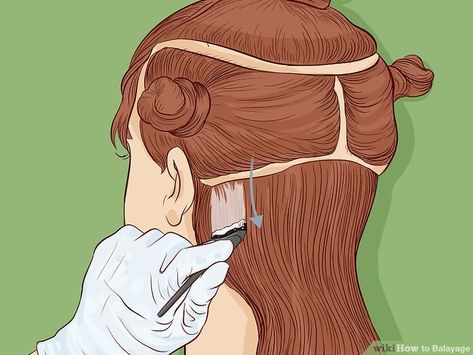 How To Make Balayage, Diy Bayalage At Home Easy, How To Bayalage My Own Hair, Sectioning For Balayage, How To Make Highlights Hair At Home, How To Do A Balayage Step By Step, Balayage Application Technique, At Home Balayage Diy, How To Do Lowlights At Home