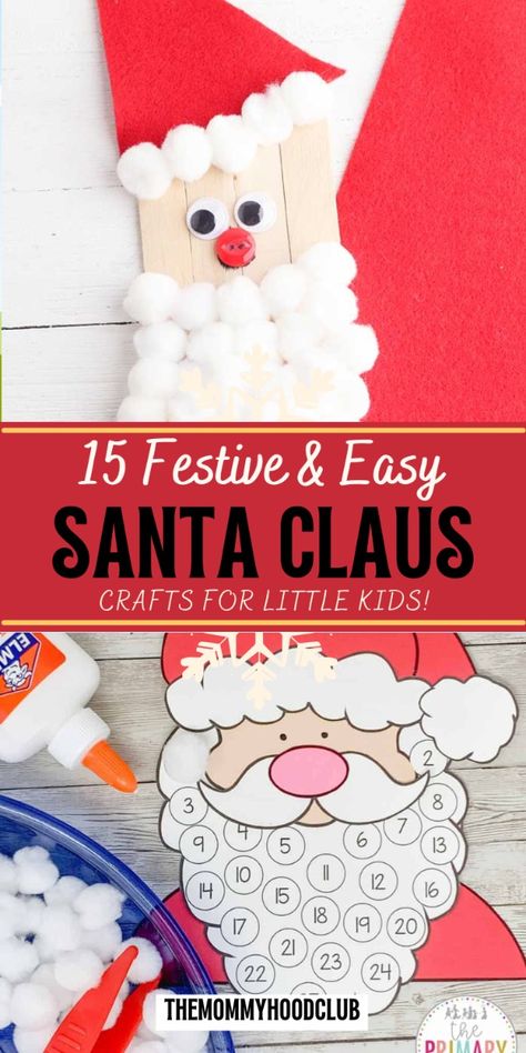 Make the holidays magical with these Santa crafts for kids preschool and toddlers! From Christmas ornament ideas for kids to headband crafts, these cute kids Christmas crafts are perfect for little hands. Explore Christmas kids craft ideas, including santa crafts for kids cotton balls and preschool Christmas crafts, to bring festive cheer. Great for Christmas decor classroom ideas, Christmas kindergarten fun, or Christmas countdown crafts, and creating kids Christmas ornaments! Santa Crafts For Toddlers, Christmas Decor Classroom, Santa Crafts For Kids, Ornament Ideas For Kids, Christmas Countdown Crafts, Santa Diy, Santa Games, Santa Claus Crafts, Crafts For Kids Preschool