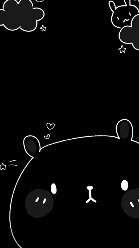 Aesthetic Iphone Wallpaper Kawaii Black, Snake Wallpaper, Best Friends Cartoon, Cocoppa Wallpaper, Cute Bear Drawings, Iphone Wallpaper Kawaii, Cute Panda Wallpaper, Wallpaper Doodle, Cartoon Wallpaper Hd