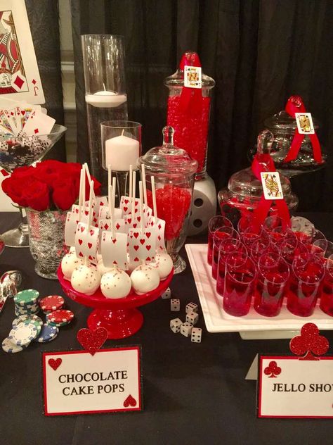 Romantic Proposals, Casino Birthday Party, Vegas Theme Party, Casino Royale Theme, Casino Birthday, Candy Tables, Vegas Birthday, Magic Theme, Casino Theme Party Decorations