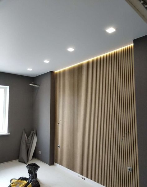 Timber Battens, Hiasan Bilik Tidur, Timber Ceiling, Bedroom False Ceiling Design, Wooden Ceilings, Custom Kitchens, False Ceiling Design, Design Living Room, Wall Cladding