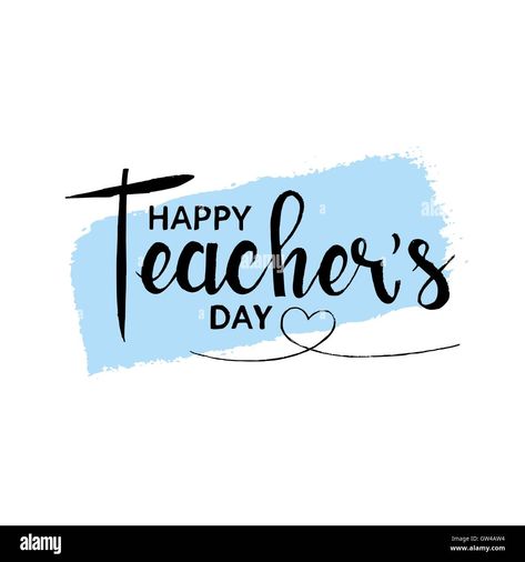 Download this stock vector: Happy teachers day handwritten lettering. Modern vector calligraphy with brush texture on white background for your design - GW4AW4 from Alamy's library of millions of high resolution stock photos, illustrations and vectors. Teachers Day Writing Style, Teachers Day Calligraphy Ideas, Happy Teachers Day Font Style, Happy Teachers Day Writing Style, Happy Teachers Day Calligraphy Writing, Happy Teachers Day Lettering, Teachers Day Calligraphy, Happy Teachers Day Calligraphy, Happy Teachers Day Design