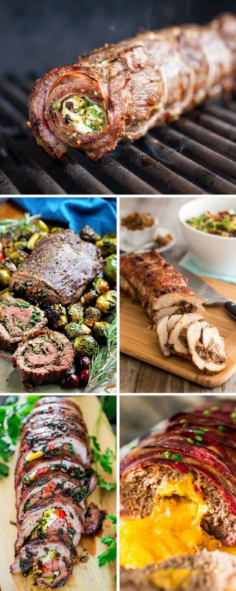 Holidays call for the most decadent dishes of the year. And some of the most sensational dishes to grace your table are the stuffed meat rolls. Just think about a stuffed flank steak roasted to perfection! Stuffed Rolled Steak, Rolled Ribs Stuffed, Flank Steak Recipes Roll Ups, Rolled Meat Recipes, Stuffed Beef Roast, Stuff Steak Rolls, Flank Steak Roulade Recipes, Stuffed Beef Recipes, Stuffed Flank Steak Recipes Pinwheels