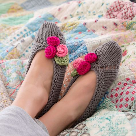 Knit slippers free pattern