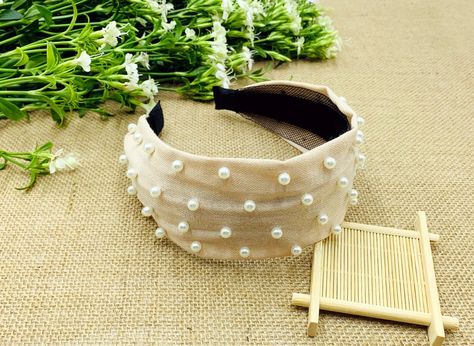 Beads Embellishment, Headband With Pearls, Headband Pearl, Bohemian Headband, Heart Headband, Woven Headband, Glossier Pink, Silver Headband, Plastic Headband