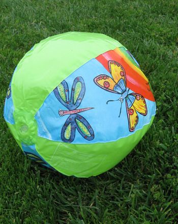 Beach Ball Volleyball  Using simple materials, including the rocks in your yard, you can make a perfect net for Beach Ball Volleyball.  This game will help younger children develop their tossing and catching skills and cooperation skills   •2 large coffee cans  •Rocks  •2 dowels (each 1 1/2 inches in diameter and 4 feet long)  •Large beach ball  •2 pieces of string (each 6 feet long)  •Colored tape  •Large container  volleyball Games Activities For Kids, Ball Volleyball, Beach Ball Games, Summer Preschool Activities, Summer Camp Games, End Of Year Party, Volleyball Net, Summer Preschool, Ball Games