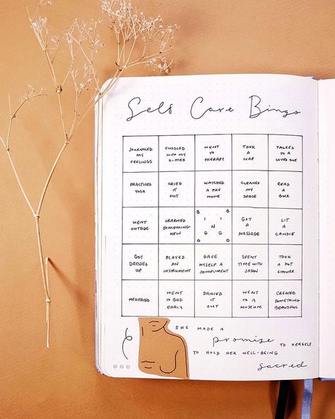 22+ Self-Care Bullet Journal Spreads - Beautiful Dawn Designs Nature Bullet Journal, Bullet Journal Teacher, Self Care Bingo, 2023 Bullet Journal, Self Care Board, Bullet Journal Mental Health, Planner Making, Minimalist Bullet Journal, Journal Ideas Templates