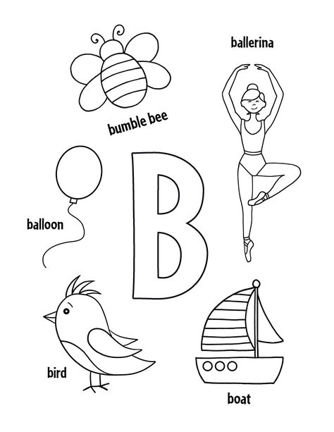 Letter B Worksheets For Preschool, Letter B Preschool, Preschool Letter B, Letter B Activities, Letter B Coloring Pages, January Preschool, Education Worksheets, Letter B Worksheets, Wallpaper Letter