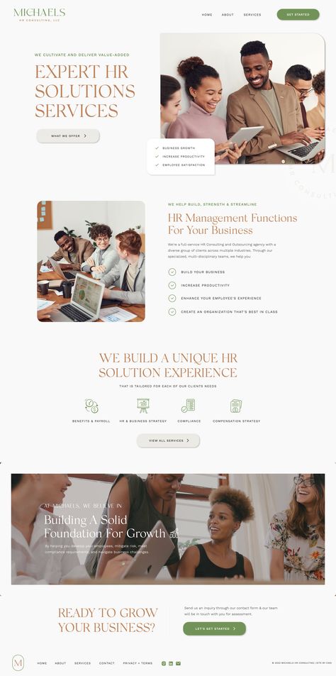 Hr Website Design Inspiration, Human Resources Website Design, Management Consultant Aesthetic, Hr Website Design, Consultancy Website Design, Consultant Website Design, Retreat Website, Consulting Website Design, Business Consulting Website