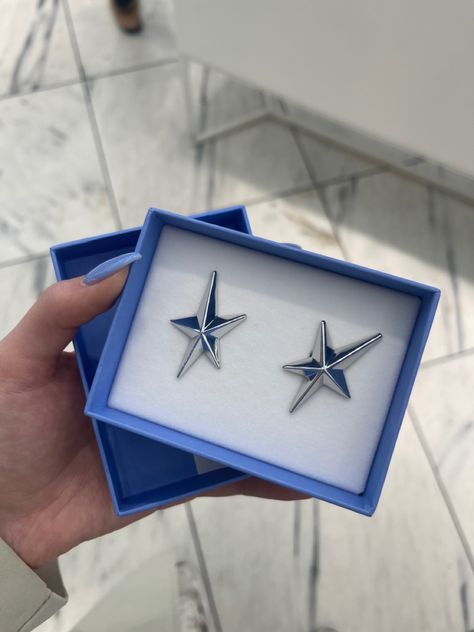 Mugler star, h&m collab, silver Mugler Earrings, Mugler Star, Designer Wishlist, Stars Earrings, Feeling Thankful, Caramel Latte, Star Jewelry, Opening Day, Nyc Fashion